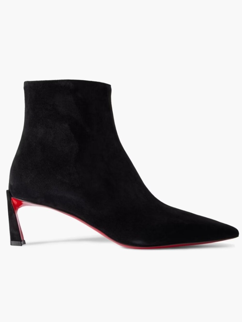 Christian Louboutin CONDORA BOOTY 55 Suede Ankle Bootie Boots Kitten Heels